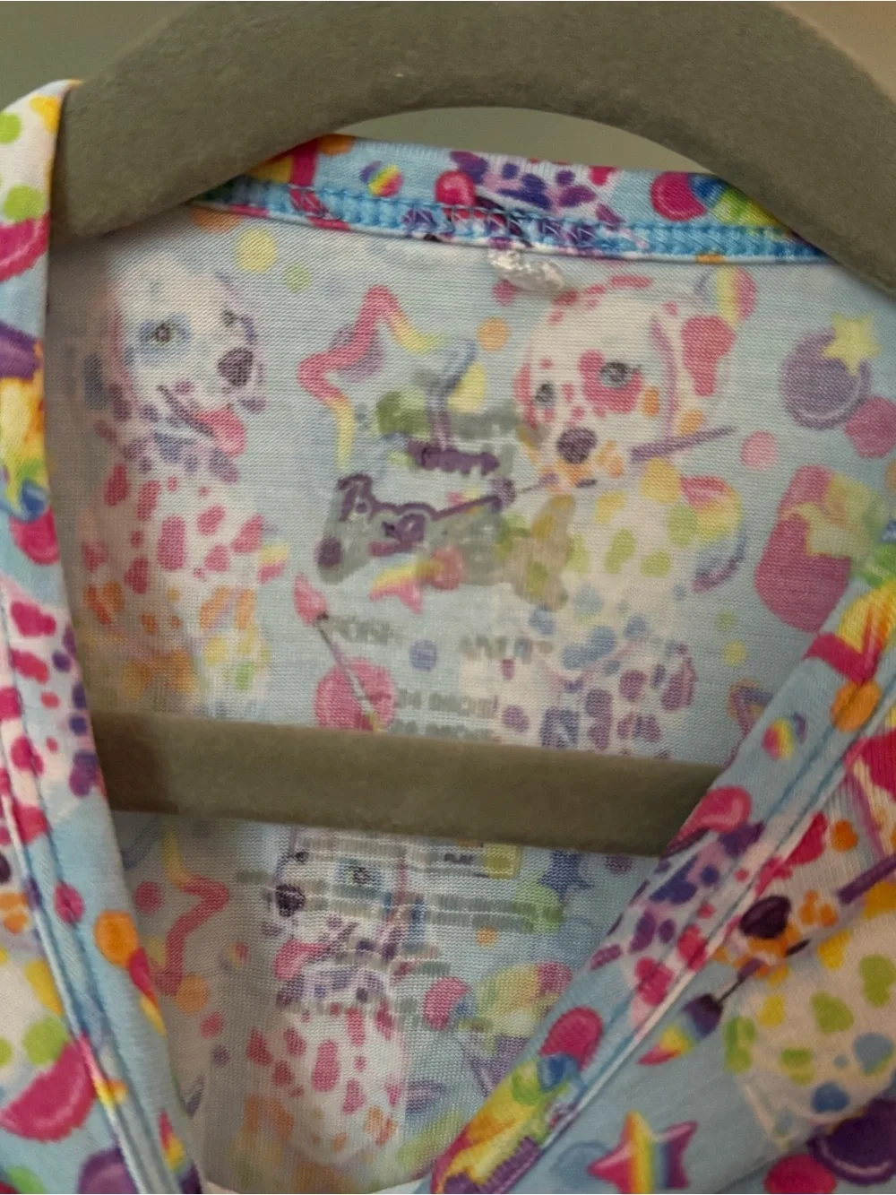 Lisa Frank Children’s Kids Long Sleeve Pajama Set Rainbow Dog Print